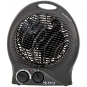 Volteno Ventilatorski grelec s termostatom, stoječi, črne barve, 2000 W, ventilatorski grelec