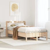 shumee vidaXL Posteljni okvir brez vzmetnice 75x190 cm masiven borov les