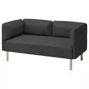 LILLEHEM Modularna sofa dvosed, Gunnared/tamnosiva drvo