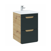 Aruba kupaonski element 2 ladice 40x41x59 crni/hrast