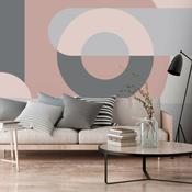 Foto tapeta - Geometric Wreath (Pink) 200x140