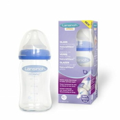 Lansinoh NaturalWave Glass steklenička za dojenčke Slow 160 ml