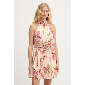 Guess Cocktail obleka W6GKAE W2555 Bež Regular Fit