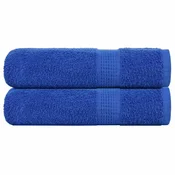 Vidaxl Brisače za tuširanje FROGN 2 kosa modre 70x140 cm 360 g/m2