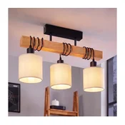 Brilagi - Plafonski luster NUBILA 3xE27/60W/230V borovina/krem