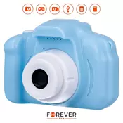 Forever SKC-100 djecji fotoaparat s kamerom, igre, punjiva baterija, SD kartica, plavi