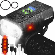 Trizand Kolesarska svetilka trizand, 2 x cree t6 usb + polnilna baterija 300lm, (20478474)