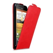 Cadorabo Cadorabo Ohišje, združljivo z HTC ONE SV v čili rdeča - Zaščitni ovitek v obliki flipa iz gladkega umetnega usnja, (20565436)
