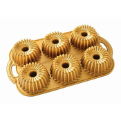 NordicWare Obrazec za šest malih tort BRILLANCE gold
