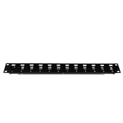 MIRSAN Patch panel 19/1U sa 12 slotova ,bez modula RAL9005 MR.19P12P1U.01