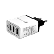 LTC Polnilec USB Quick charger QC3.0, maks:24W, bele barve