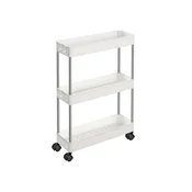 Songmics Voziček z 3 nivoji 40x13x60 cm bel