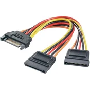 renkforce Strom Y-Adapter [1x SATA-vtič15pol. - 2x SATA-vtičnica15pol.] 0.15 m črna, rdeča,rumena Renkforce
