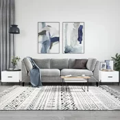 vidaXL Klubske mizice 2 kosa bele 50x50x40 cm inženirski les