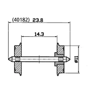 Standardni komplet koles 11mm (1 par) dva