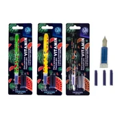 Astra Pisalo s črnilom za ponovno polnjenje AstraPen Vitamin + 3 kosi polnila, mešanica barv, blister, 203120002