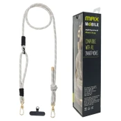 MAXMOBILE VEZICA ZA MOBITEL 8mm,2u1,Bež/zlatna-bijela