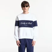 Mikina Sporty & Rich Signature Logo Block Crewneck UNISEX White/ Dark Navy S