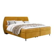 Boxspring krevet Stonecrest 110 (Wave 05) Bracni, Boxspring, Žuta, 180x200, Tkanina, Basi a doghePodnicePodnice, 210x207x107cm