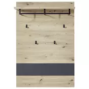 PANEL ZA ODLAGANJE KAPUTA grafitno siva, boja hrasta  metal, pločasti materijal