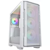 COUGAR UNIFACE RGB PC Case, Mid Tower, White - CGR-5C78W-RGB