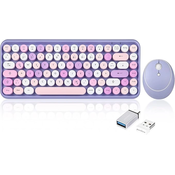 Perixx PERIDUO-713PP bluetooth tipkovnica in miška - pink