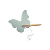 Butterfly Wall Lamp 5W Led 4000K Iq Kids With Cable, Switch And Plug Mint