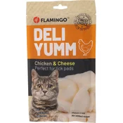 Priboljšek za mačke Deli Yumm Piščanec & sir 70g Flamingo - Piščanec