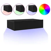 Vidaxl TV omarice z LED lučkami 2 kosa črni hrast 60x35x15,5 cm