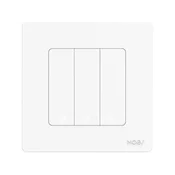 MOES brezžično stikalo Star Ring Zigbee Push Button Switch, trojno, zigbee, bela