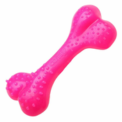 Pasja igrača v obliki kosti za nego zob, roza, 16,5 cm, mentol
