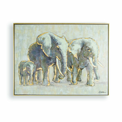 Ročno slikana slika Graham & Brown Elephant Family , 80 x 60 cm