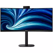 PHILIPS 34B2U3600CH ukrivljen poslovni monitor - 86.4cm (34), UWQHD (3440 x 1440), VA, 1500R, 120Hz, 4ms, Adaptive Sync, HDR10, 5.0MP spletna kamera, 2x HDMI, 1x DP, 1x USB-C (DP Alt mode, PD 90W), USB razdelilnik, KVM, RJ45, 5 let garancije - 34B2U3600C