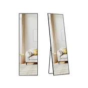 Songmics Ogledalo v polni dolžini 150x40 cm Črno