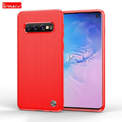Ovitek za Samsung S10 Plus | IPAKY Suitcase Stripe | Rdeč