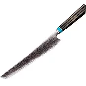 Damaskus kuhinjski nož Zetsu - Slicer / Rjava / Modra KP37412