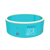 IPoolGo okrogli bazen 3,7 m x 1,2 m | Siva Barva | s tlačilko, črpalko s peščenim filtrom in stopnicami | Vaša Brezskrbna Poletna Oaza - Bazen - iPoolGo