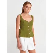 Dilvin Top Blusen kaki