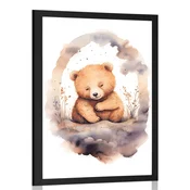 Plakat zasanjani medvedek - 20x30 white