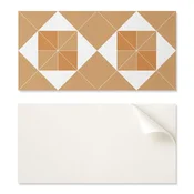 shumee Vinilna plošča, pripravljena za montažo, z dekorativnim tiskom, geometrija 100x50 cm v odtenkih