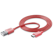 Celularna Lade- und Datenkabel roza USB 100cm Type-A na Type-C USBDATATYCSMARTP