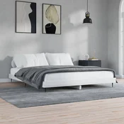 Okvir kreveta visoki sjaj bijeli 120x200 cm konstruirano drvo