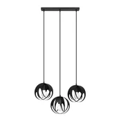 SOLLUX lighting Trojna viseča svetilka črne barve TULOS 3xE27 15W SL.1089 Sollux Lighting