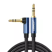 shumee Kotna stranska žica AUX avdio kabel 2x mini jack 3,5 mm 1m modra