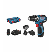 BOSCH GSR 12V-35 FC Akumulatorski vrtalni vijačnik, komplet z nastavki + L-Boxx