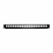 Qoltec Qoltec patch panel rack | 24 portov | utp blank | black