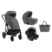 Kikka Boo Kolica Thea 3in1 set sa auto sedištem I-Prime I-size i tvrdom korpom Grey