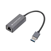 Conceptronic adapter - ABBY08G (USB-A 3.0 na RJ-45, podrška za Nintendo Switch, aluminij, sivi)