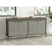 Omarica Kailua 2096 Beton, Antracit, Rjava, 92x184x45cm, Iverna plošča