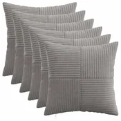 vidaXL Prevleka za blazino 6 pcs ALMELO Svetlo siva 40 x 40 cm